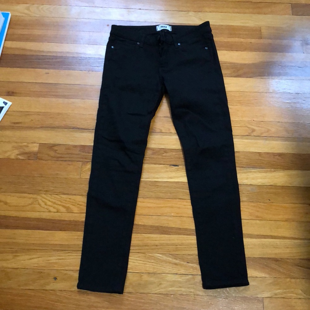 EUC Paige Black Skyline Ankle Peg Jeans
